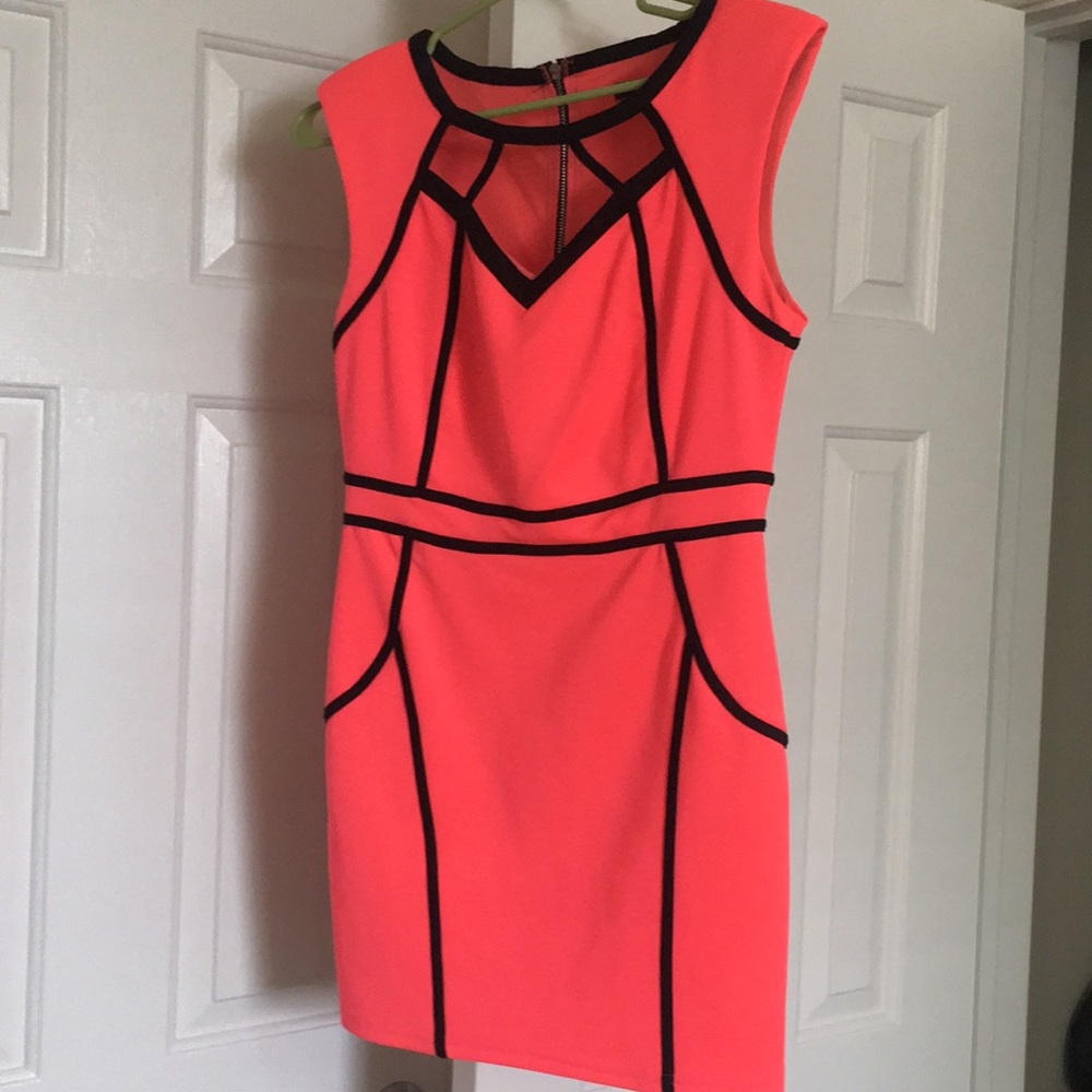 Bright pink dress!